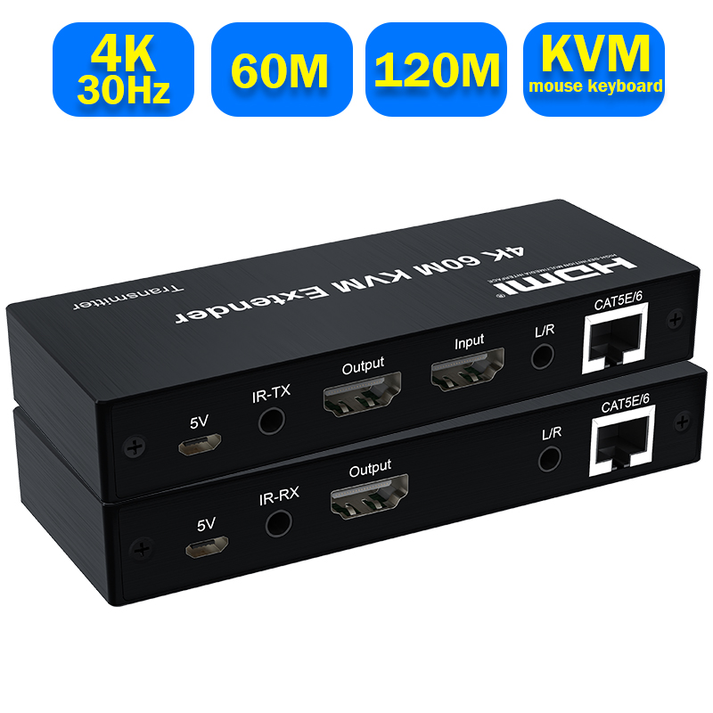 Lan Cable Gaming - 4K 120M HDMI KVM Extender 60M