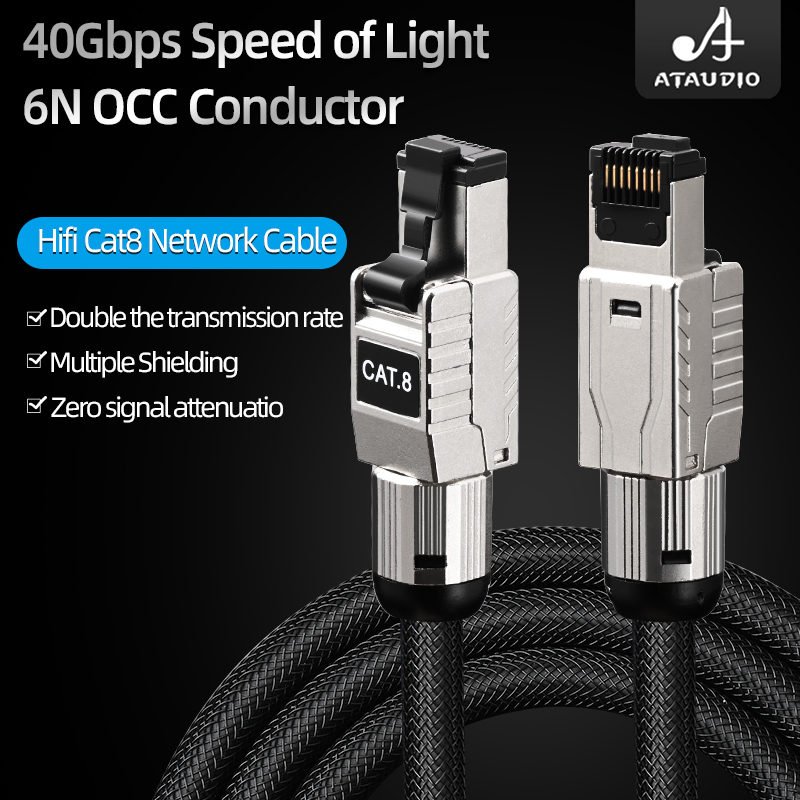 ATAUDIO CAT8 Internet Cord 40G - Lan Cable Gaming review and price