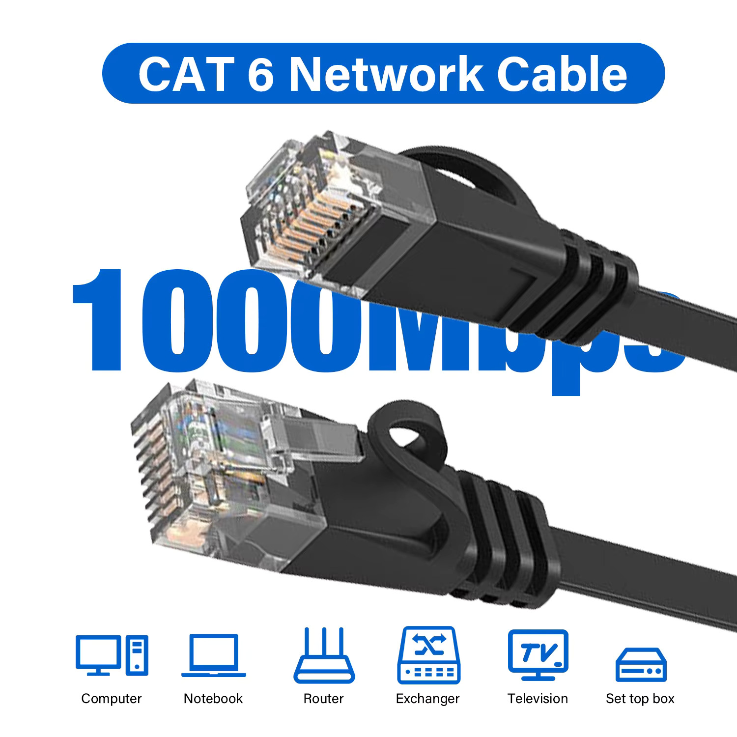 Cat 6 Ethernet Cable Flat Cat6 - Lan Cable Gaming review and price