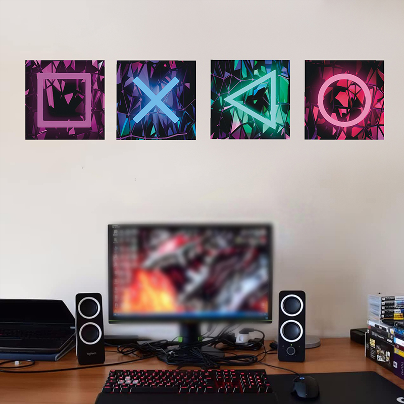 4PCS Kids Gaming Room Game Wal - Gaming Console Wallpaper review and price